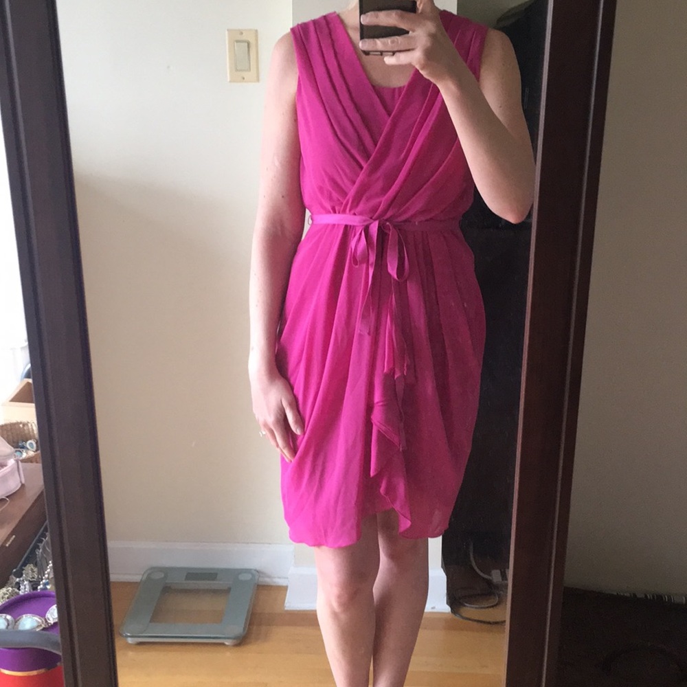 Magenta Grecian style dress